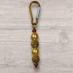 Clip Keyring - Gold Sparkly