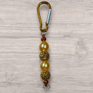 Clip Keyring - Gold Sparkly