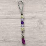Clip Keyring - Pearl and Purple