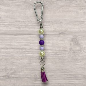 Clip Keyring - Pearl and Purple