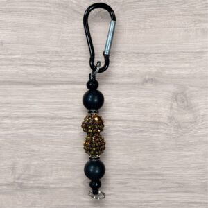Clip Keyring - Gold and Black