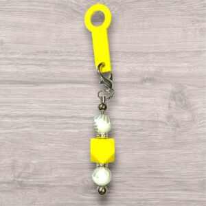 Drink Bottle Straw Decoration - Yellow Geometric