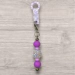 Drink Bottle Straw Decoration - Pink with Crystal-Like