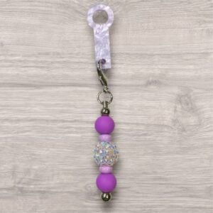 Drink Bottle Straw Decoration - Pink with Crystal-Like