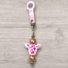 Drink Bottle Straw Decoration - Pink Cow