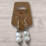 Dangle Earring - White Pearl Look