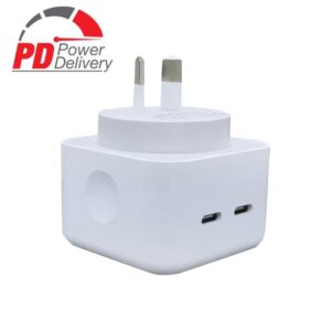 40W Dual 20W Type-C PD Fast Charger, NZ/AU Approved, 5V/9V/12V Fast Charging