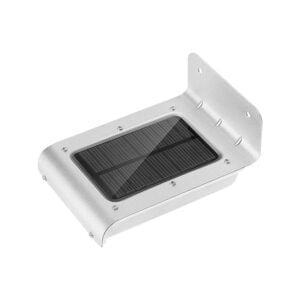 Aluminium 16 LED Solar Powered Wall Light with Sensor, Dual Lighting Modes, Fit and Forget