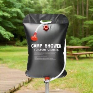 25L Outdoor Solar Camping Shower – Portable, Solar-Heated, and Easy to Use