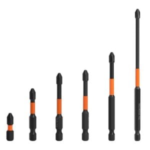 6 Piece 1/4" Phillips Head Screwdriver Bit Set, Assorted 25-150mm Length