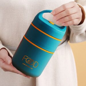 2 Tier Insulated Bento Lunch Box for Hot/Cold Food