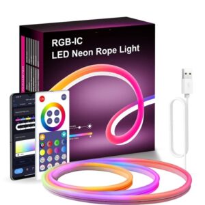 3 Meter Illusion Neon Rope USB Powered LED Light Strip, Mode Controller, Remote, Wi-Fi APP Control