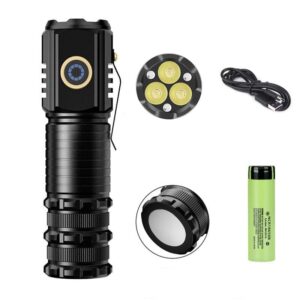3 LED Mini Rechargeable Flashlight – Ultra-Bright, Waterproof, and Hands-Free