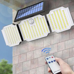 238 LED Solar Powered Motion Sensor Outdoor Light, 3 x Lighting Modes, Remote