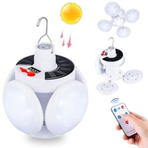 2400mAh Folding Solar Camping Light, 3 Light modes, Fold Out Hanging Design