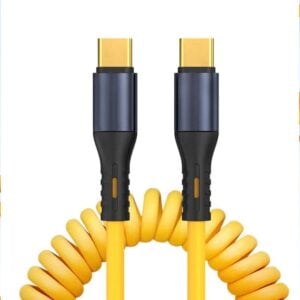 1.5 Metre Coiled USB-C to USB Type-C 5A Charging Cable, Up to 60W/12V Max