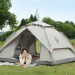 Double Layer Camping Tent Waterproof Pop-up Tent 3-4 Person