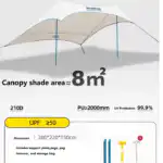 Canopy Tent – Ultra-Lightweight Outdoor Camping Shade with Silver Coating
