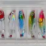 5 x15 gram Lures with Tackle Box for Trout Salmon Kahawai