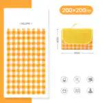 Waterproof Picnic Mat Blanket – 200 × 200 cm - Image 2