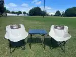Outdoor Seating Set: Two Moon Chairs and One square Table outdoor, camping - Image 5