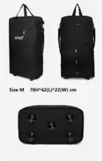 High-Capacity Storage Bag – Foldable Airline Checked Luggage with Wheels - Image 2