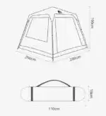 Large Automatic Pop-Up Square Tent - Image 3