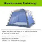 Anti-Mosquito Awning Canopy – Mesh Screen Portable Beach & Camping Tent - Image 3