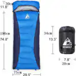 4-Season Adults Envelope Camping Sleeping Bag – Compact & Lightweight - Image 2