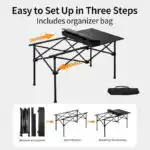 The Perfect Travel Camping Table – 95cm Foldable Outdoor Table - Image 6