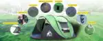 Boat-Shaped Pop-Up Camping Tent Large 280(L) x 200 (W) x 120(H)cm - Image 9