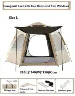 Hexagonal Camping Tent - Durable, Quick Setup - Image 5