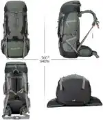 75L Camping & Hiking Backpack – Outdoor Travel Mountaineering Pack with Rain Cover - Image 12