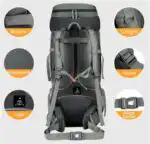 75L Camping & Hiking Backpack – Outdoor Travel Mountaineering Pack with Rain Cover - Image 6