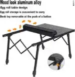 Aluminium Height Adjustable Egg Roll Camping Table – Portable Outdoor Table 89cm - Image 4