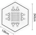 Large Hexagon Double-Layer Waterproof Camping Tent - Image 10