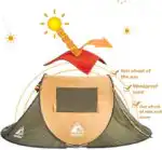 Boat-Shaped Pop-Up Camping Tent Large 260(L) x 150 (W) x 105(H)cm - Image 4