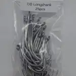 7/0 Long Shank Hooks pack of 25 - Meanfish