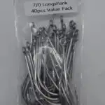 Meanfish Longshank Hooks 7/0 Value pack of 40
