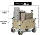 MOBI GARDEN Outdoor Camping trolley - Portable, Four-Way Folding, 200L Capacity Utility Cart - Image 8