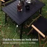 Aluminium Height Adjustable Egg Roll Camping Table – Portable Outdoor Table 89cm - Image 11
