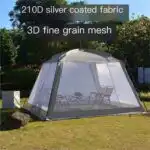 Anti-Mosquito Awning Canopy – Mesh Screen Portable Beach & Camping Tent - Image 9