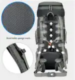 75L Camping & Hiking Backpack – Outdoor Travel Mountaineering Pack with Rain Cover - Image 10