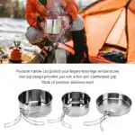 Outdoor Cookware Set - 304 Stainless Steel Camping Utensils Kit - Image 3