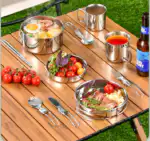 Outdoor Cookware Set - 304 Stainless Steel Camping Utensils Kit - Image 5
