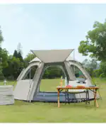 Large Hexagon Double-Layer Waterproof Camping Tent - Image 4