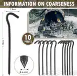 Camping Pegs – 10pcs Aluminium Alloy Tent Stakes - Image 2