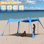 Beach Canopy with 4 Aluminium Poles – UPF 50+ Large Portable Sun Shelter (300 × 300 cm) - Image 3