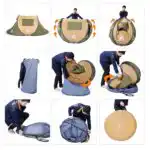Boat-Shaped Pop-Up Camping Tent Large 260(L) x 150 (W) x 105(H)cm - Image 7