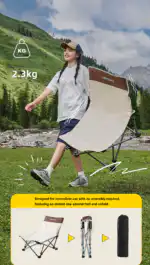 Versatile Outdoor Folding Chair – Chair & Lounger - Image 7